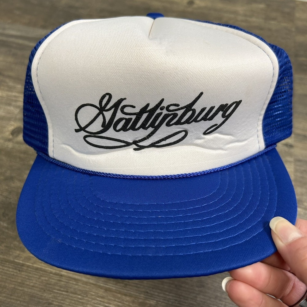 Vintage Gatlinburg‎ Trucker Hat Snapback Foam Smokey Mountains Tennessee 90s